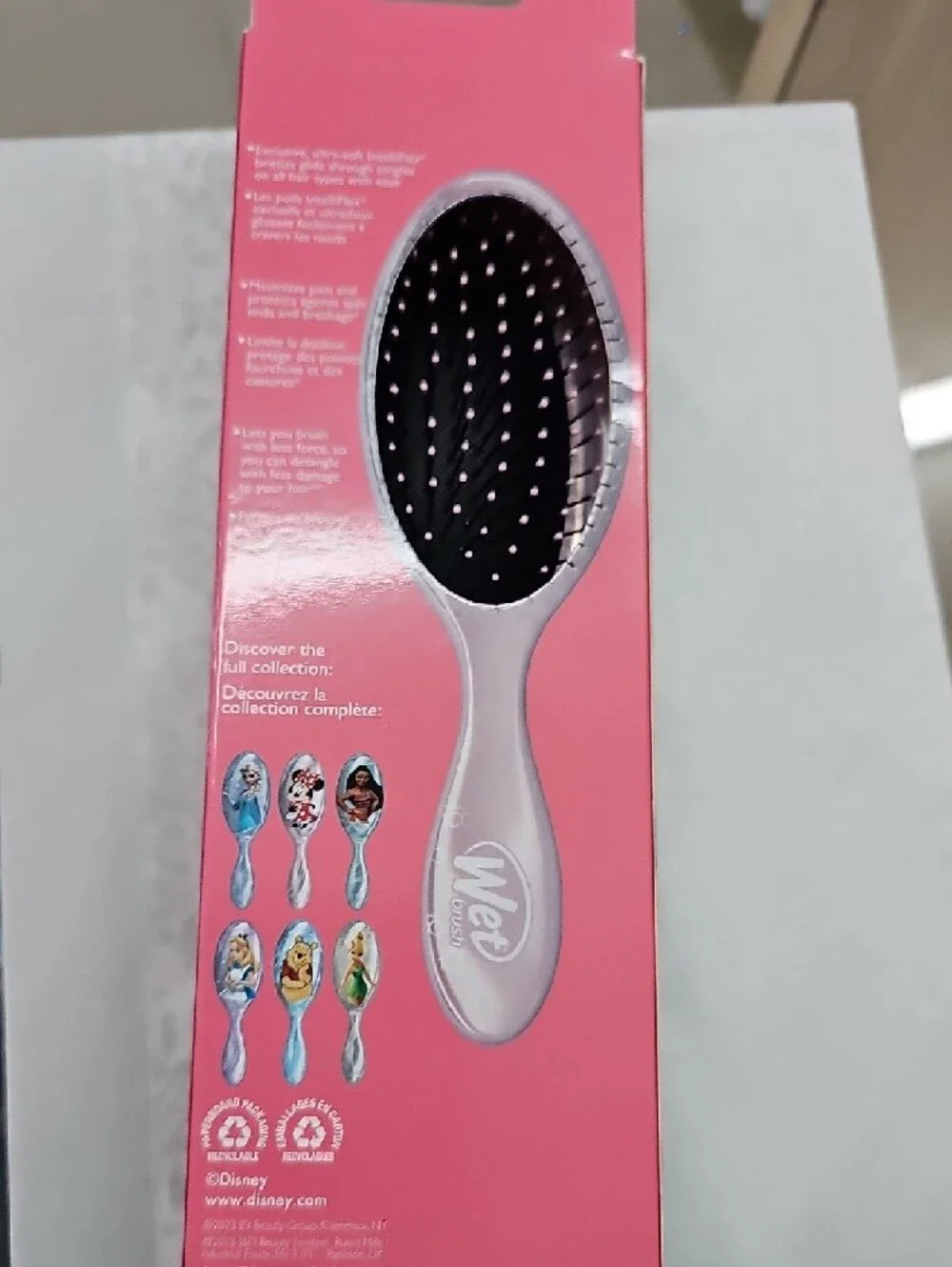 New Disney Minnie Mouse Holographic Detangler - Pink